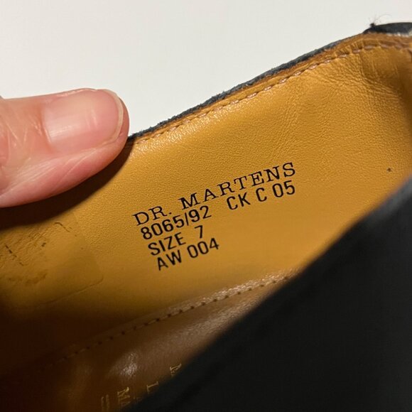 VINTAGE Dr. Martens Black Leather Mary Jane Shoes double Buckle Strap Y2K - Picture 5 of 10